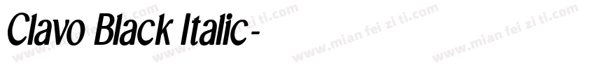 Clavo Black Italic字体转换